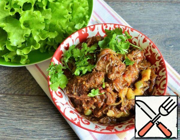 Serve hot.
With lettuce leaves, for example.