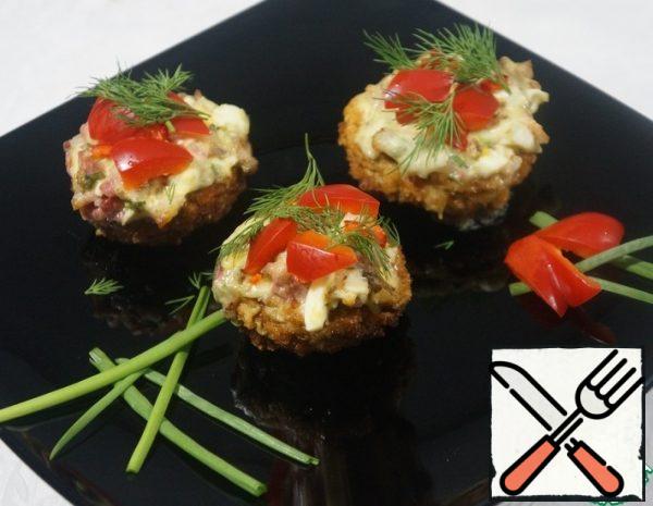Mushrooms stuffed in Crispy Breadcrumbs Recipe