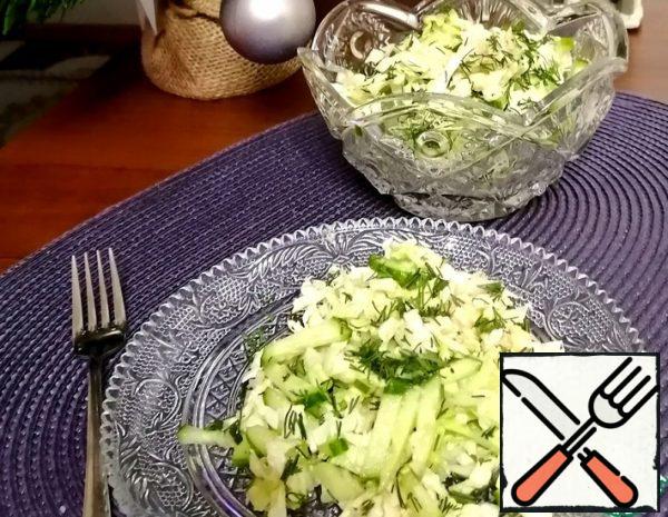 Cabbage Salad with Pollock Caviar Recipe