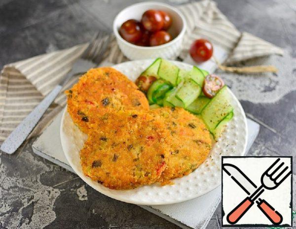 Millet Cutlets with Broccoli and Peppers Recipe