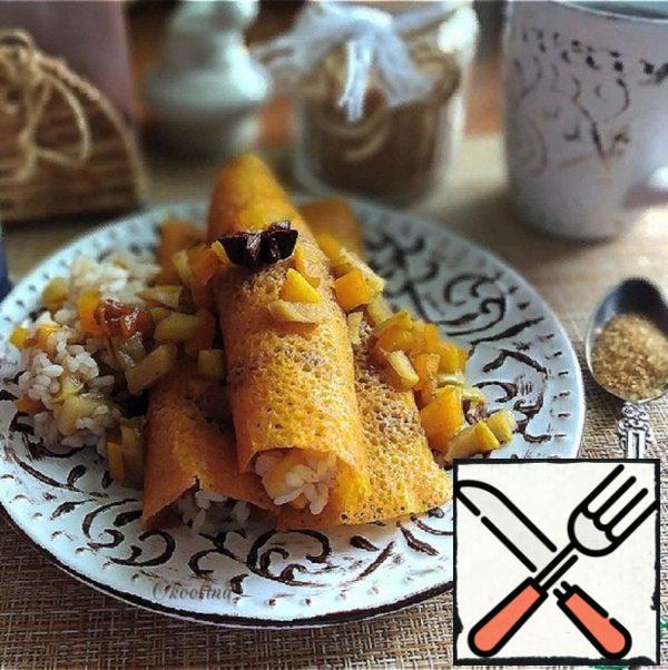 Lean Rice and Corn Pancakes with Filling Recipe