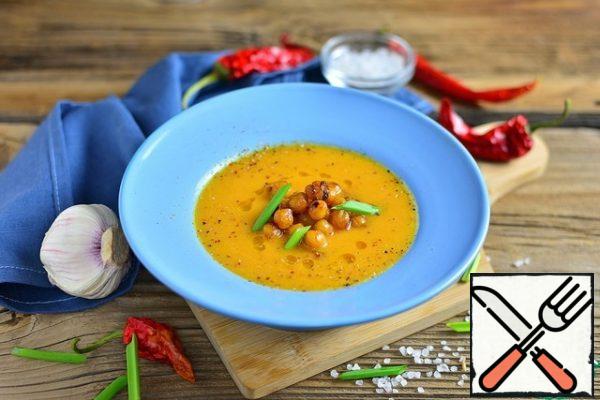 Pumpkin Soup with roasted Chickpeas Recipe