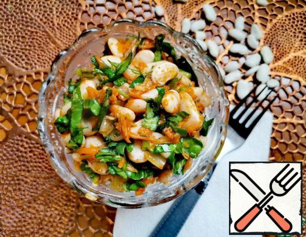 Bean Salad with Pumpkin and Spinach Recipe