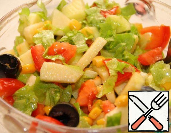Salad with Corn and Apples Recipe