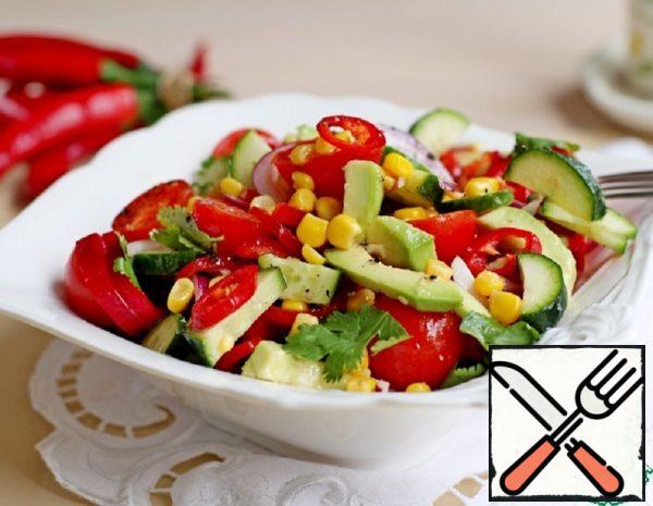 Salad with Avocado and Corn Recipe
