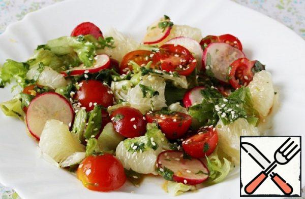 Salad with Radish, Pomelo and Cherry Recipe