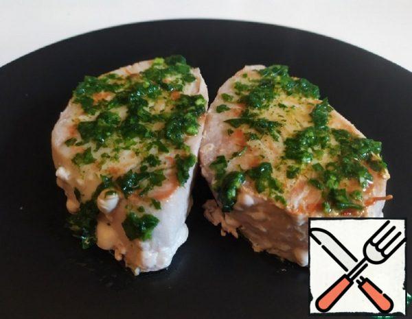 Tuna Steak with Garlic Sauce Recipe
