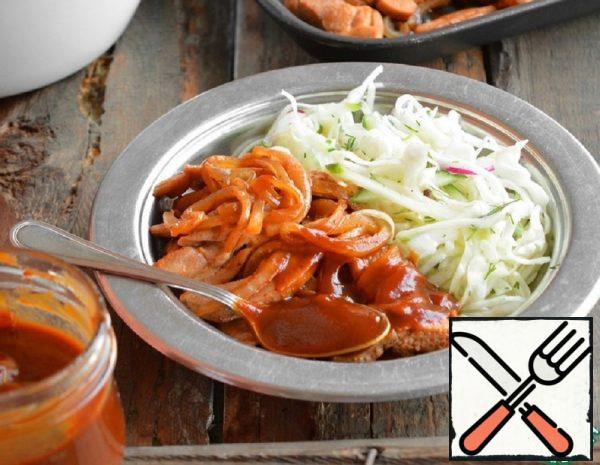 Turkey with Onions in Barbecue Sauce Recipe