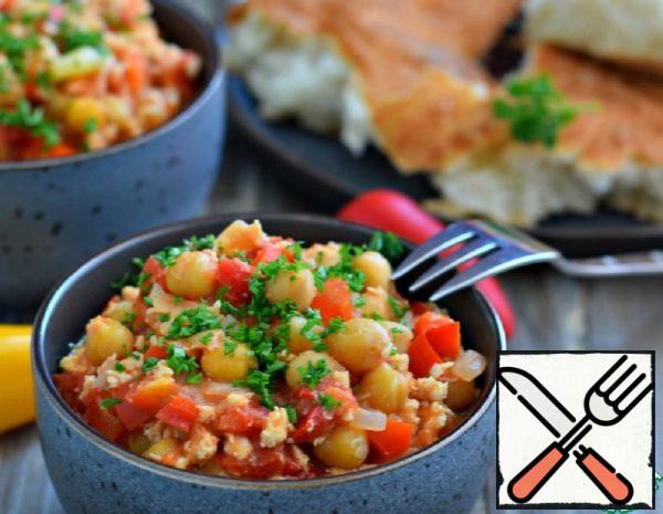 Chickpeas with Vegetables and Minced Chicken Recipe