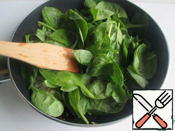 Add the spinach and stir.