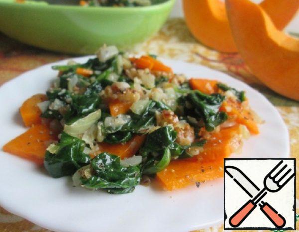 Warm Pumpkin Salad with Spinach Recipe