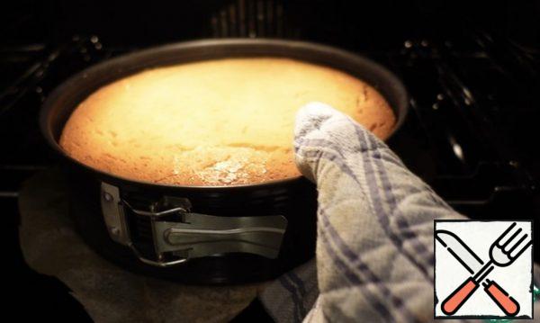 After baking, let the cheesecake cool completely