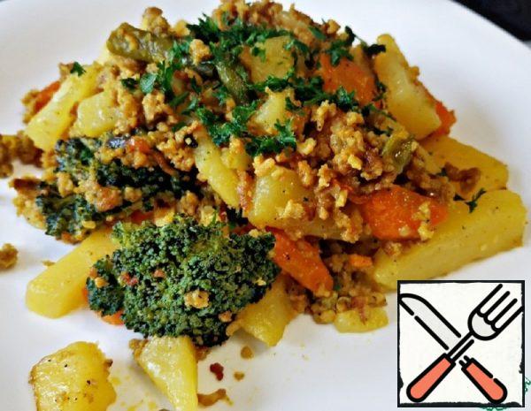 Potatoes with Minced Meat and Vegetables Recipe