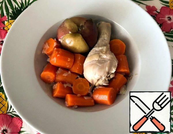 Chicken Drumsticks with Apples and Carrots Recipe