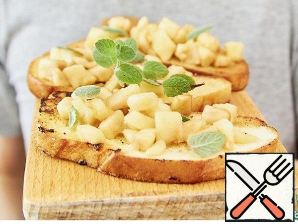 Dessert "Croutons with Apples" Recipe