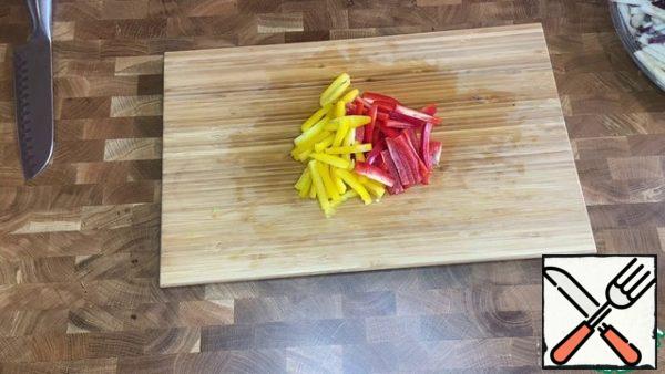 The vegetables should remain slightly crispy.