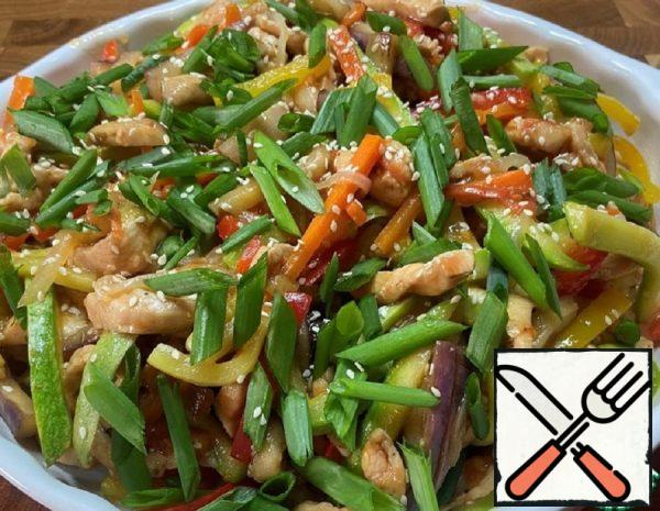 Chicken Fillet with Vegetables in Teriyaki sauce Recipe