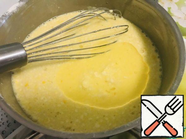 At the end, add the butter and leave our dough to rest for 20-30 minutes.