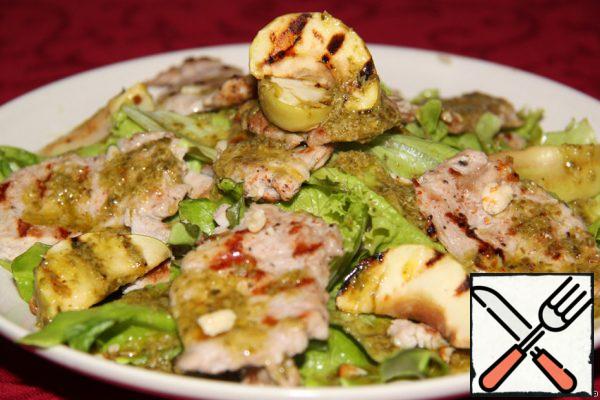 Meat Salad with a warm Apple Recipe