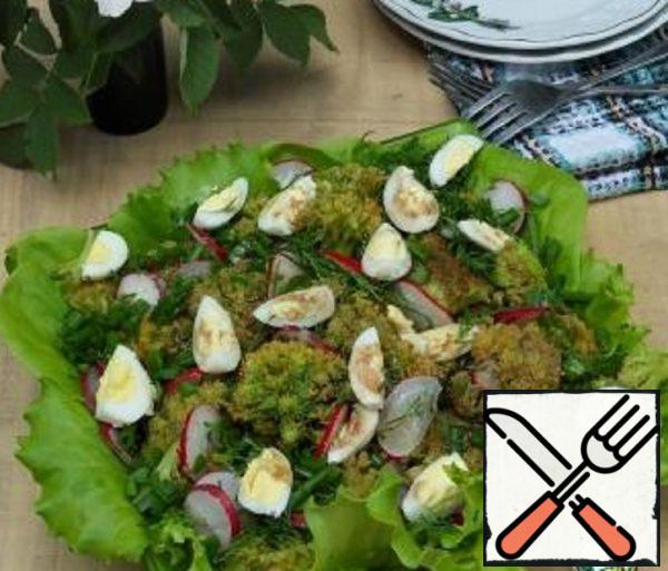 Broccoli and Quail Egg Salad Recipe