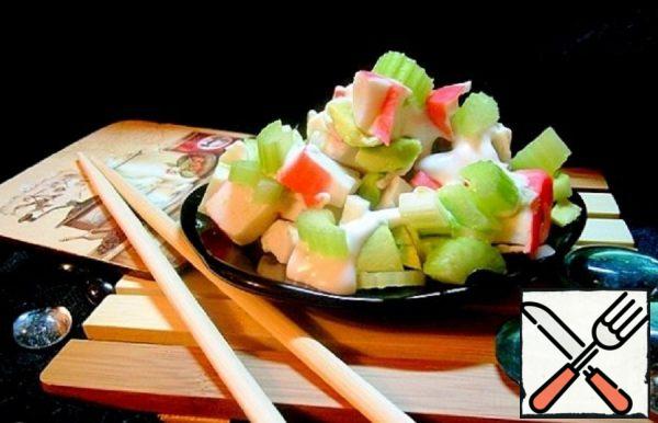 Crab Salad with Celery and Avocado Recipe