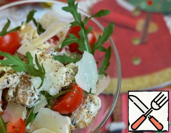 Salad with Seafood, Parmesan and Arugula Recipe