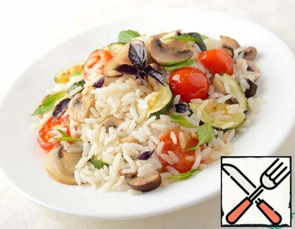 Hot rice Salad with Vegetables Recipe