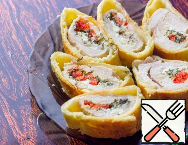 Chicken Roll with Cottage Cheese Recipe