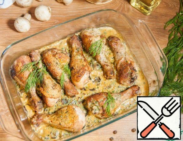 Chicken Drumsticks in Creamy Mustard Sauce Recipe