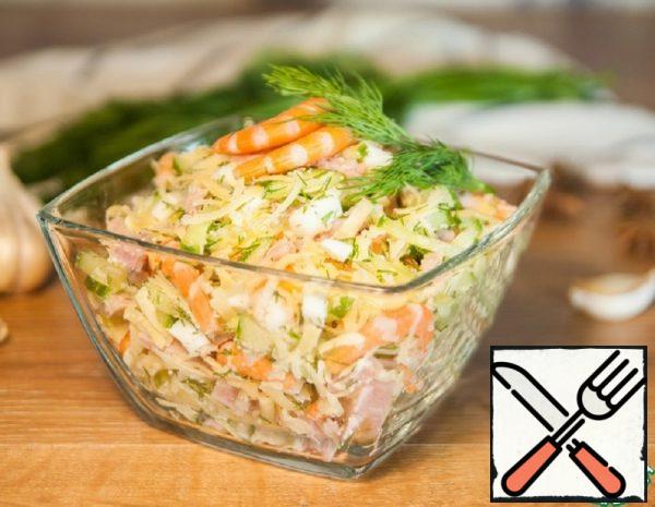 Salad with Shrimp and Ham Recipe