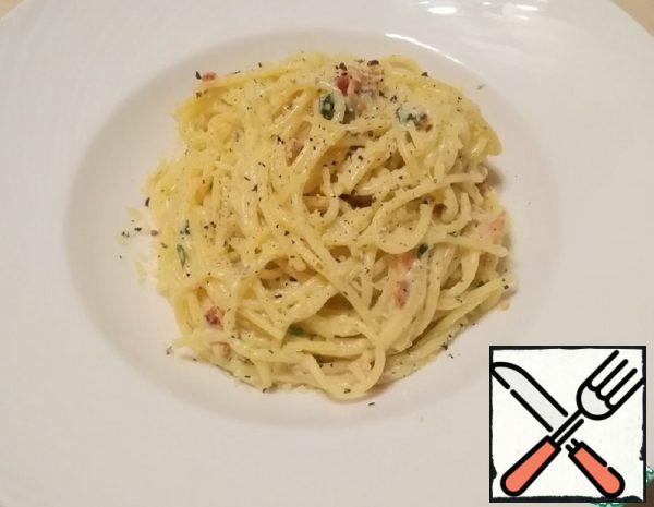 Pasta in the Style of "Carbonara" Recipe