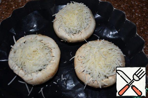 Spread the cheese on top, leaving 1 tbsp.