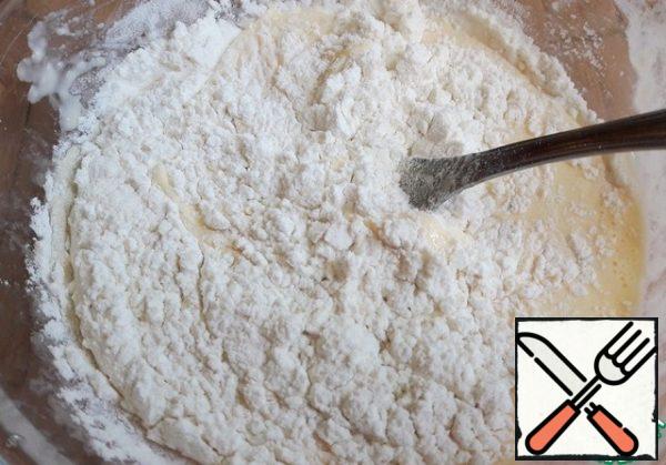 Add flour. Mix well.