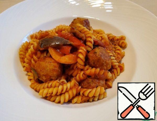 Pasta with Meatballs and Vegetables Recipe