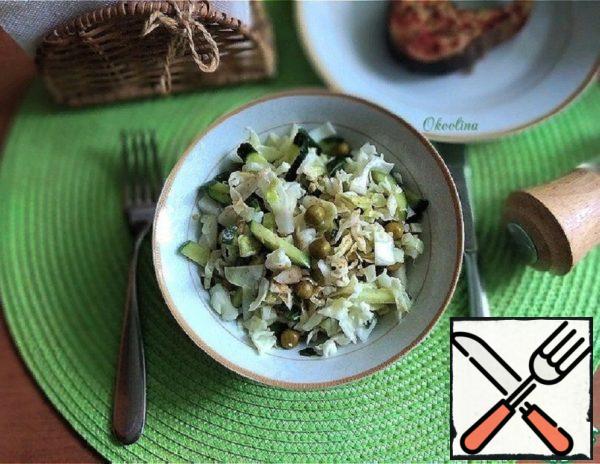 Green Salad with Young Cabbage Recipe