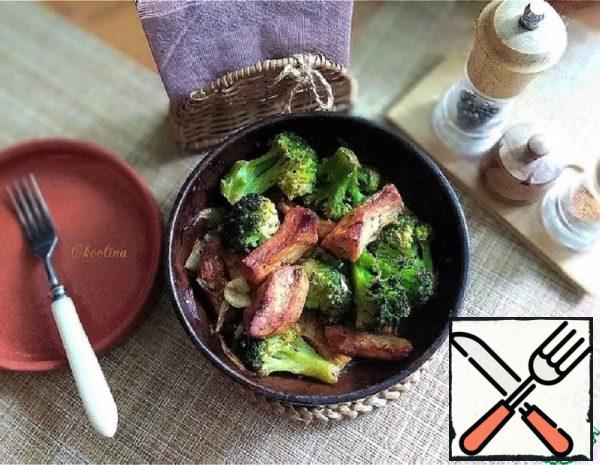 Meat baked with Broccoli Recipe
