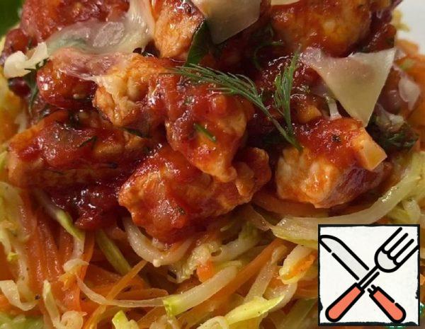 Vegetable Pasta with Chicken Fillet Recipe