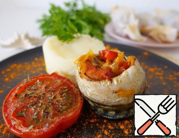 Mackerel in the Oven with Vegetables Recipe