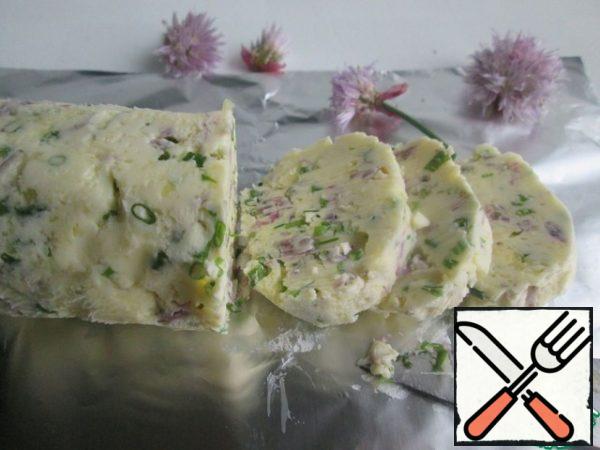Then take it out and cut it into portions.