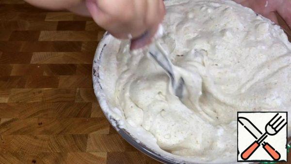 Mix the dough gently.