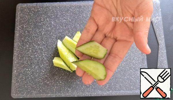 Cucumbers cut into large pieces