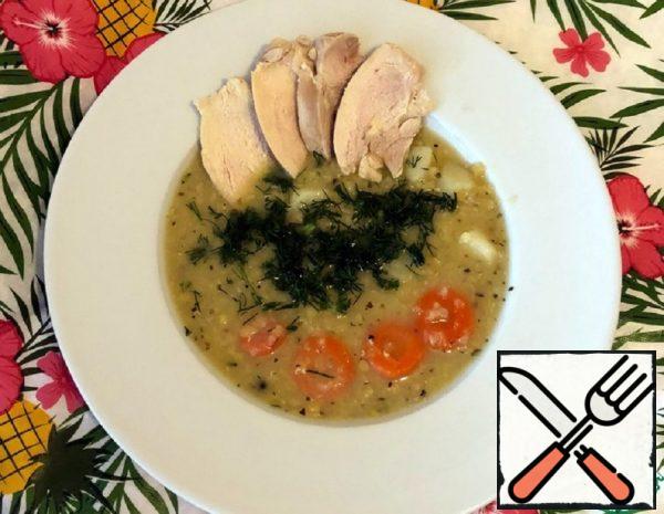 Chicken Lentil Soup without frying Recipe