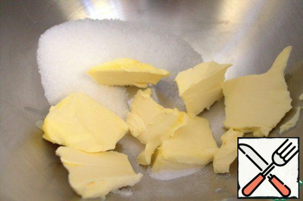 Put the butter at room temperature and sugar in a bowl.
