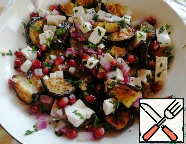 Salad with Eggplant, Feta and Pomegranate Recipe