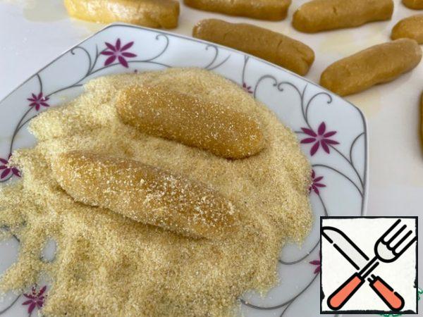 We roll each product in semolina.
