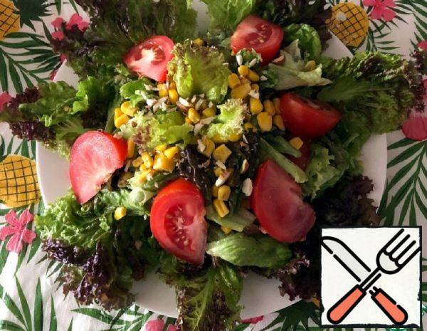Red-leaf Salad with Tomatoes and Corn Recipe