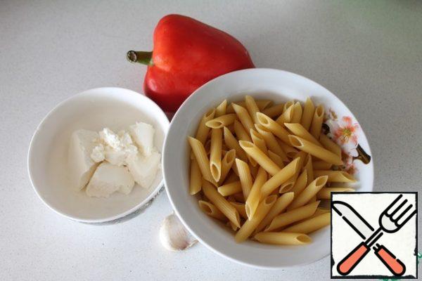 Here is our simple set of basic products. Pasta must be made from durum wheat.