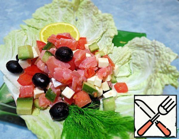 Salad with lightly salted Salmon Recipe