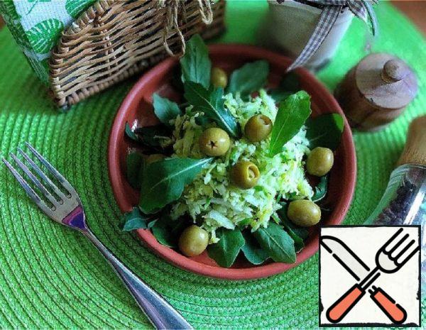 Green Radish Salad with Arugula Recipe