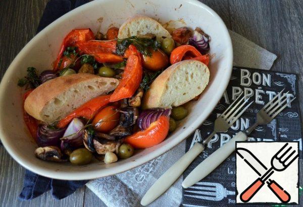 Serve hot with ciabatta.
